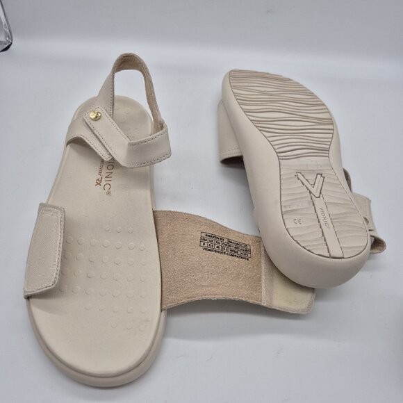 Vionic Women’s Awaken Rx Recovery Sandals Size 9 Wide Cream  Arch Support (167) - Picture 9 of 9